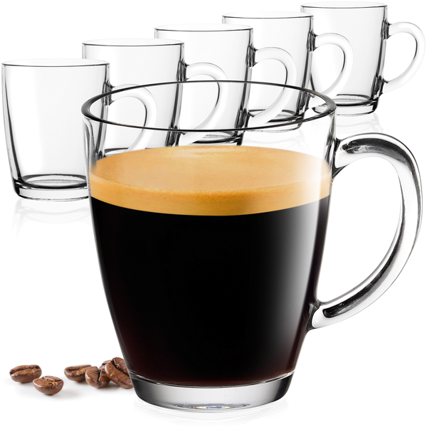 Eparé 13 oz Glass Coffee Mug (Set of 2)