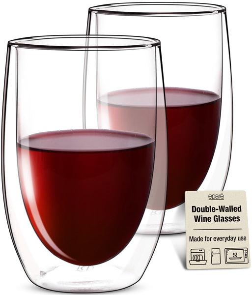 Double-Wall Wine Glasses