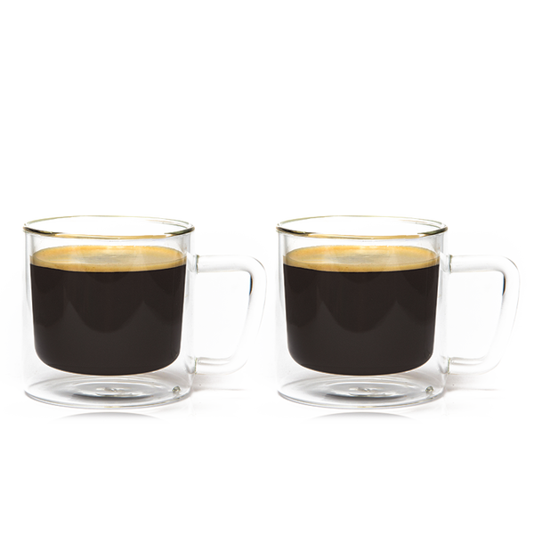 6 Epare Double Wall Mugs Set 12 Oz Clear Thermo Coffee Tea Cups Beverage  Glasses