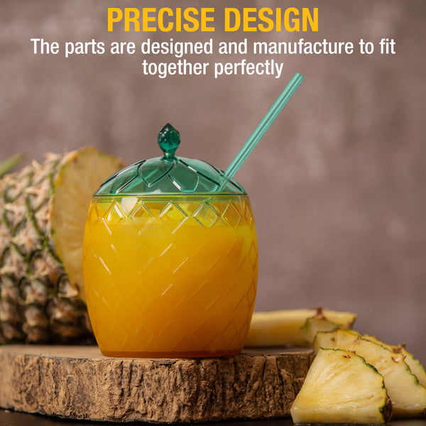 Pineapple-Shaped Glass Beverage Dispenser
