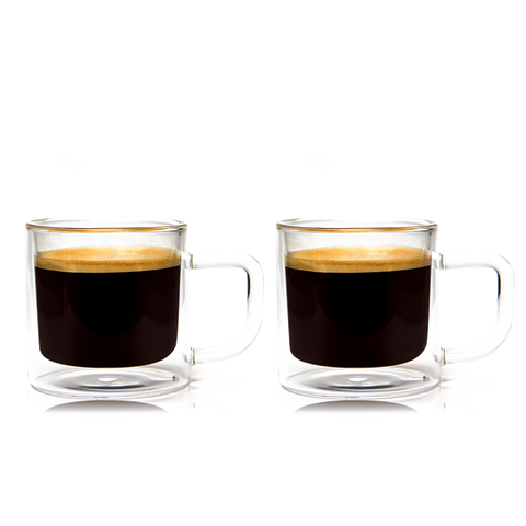 Espresso Cup Double Wall Glass 120ML (1 Cup) + (2 Cup) Options